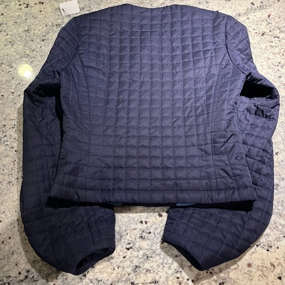 NWT Eley Kishimoto Quilted Jacket, Balloon Sleeves, Navy, Women's UK 10, US 6 - Picture 16 of 16